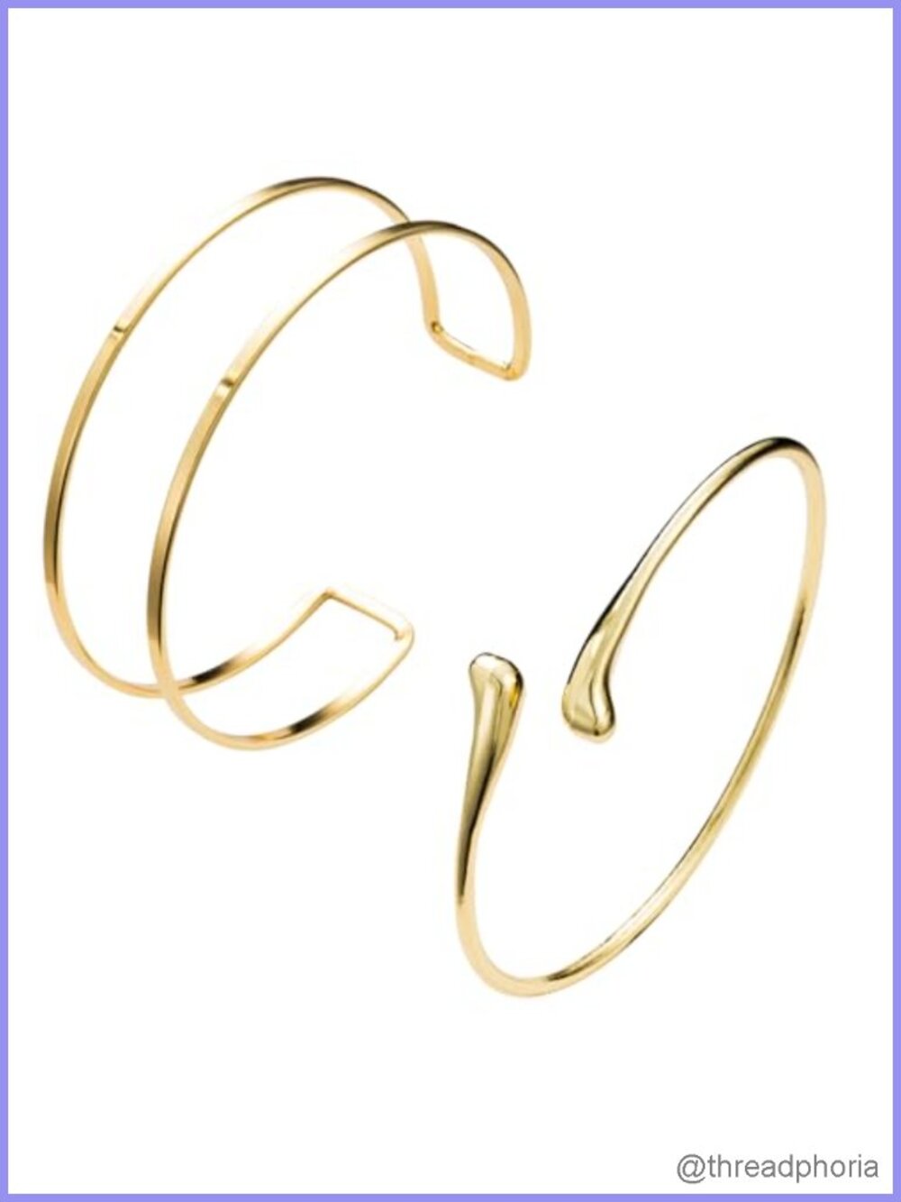 2pcs Gold Arm Cuff Bracelet Set 14K Gold Plated Adjustable Upper Arm Jewelry